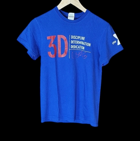 Unisex YMCA Volunteer Short Sleeved T-Shirt in Red White & Blue - Picture 1 of 5